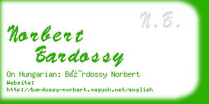 norbert bardossy business card